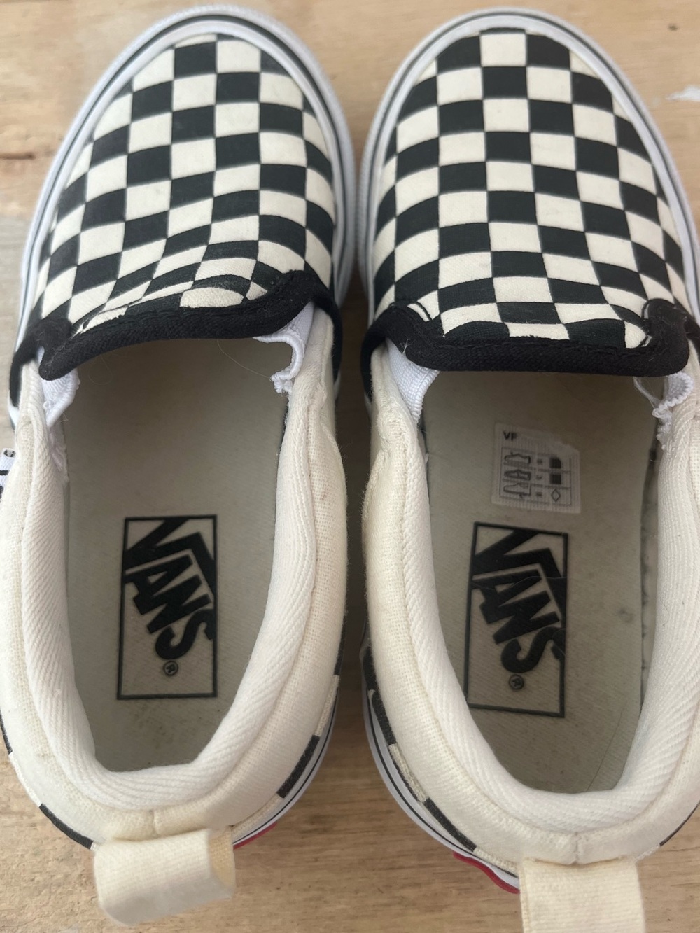 Vans Kids Checkerboard Slip-On Sneakers - Black & White